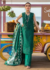 2A | Ulysses - Seaweed | 3PC Unstitched Lawn Crimson By Saira Shakira